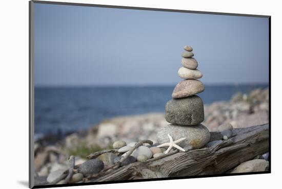 Stone Tower, Sea, Beach, Starfish-Andrea Haase-Mounted Photographic Print