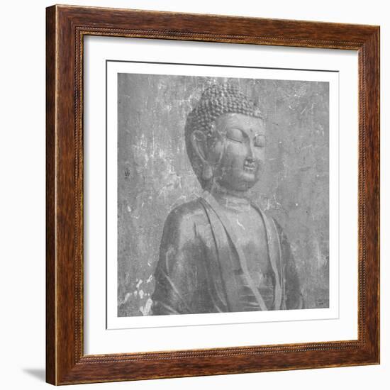 Stone Wall  Buddah-Sheldon Lewis-Framed Art Print