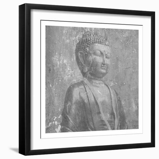 Stone Wall  Buddah-Sheldon Lewis-Framed Art Print