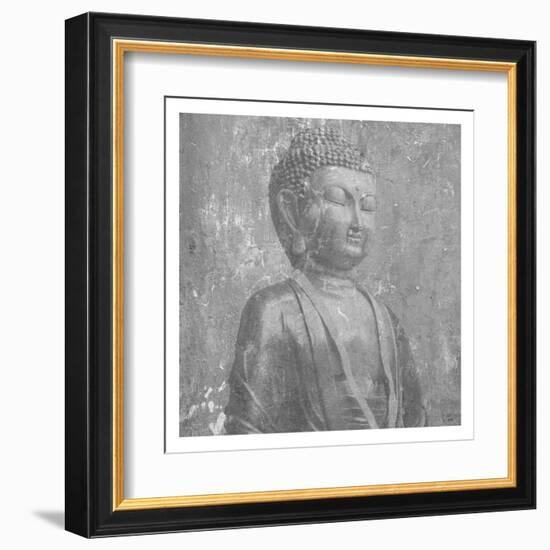 Stone Wall  Buddah-Sheldon Lewis-Framed Art Print