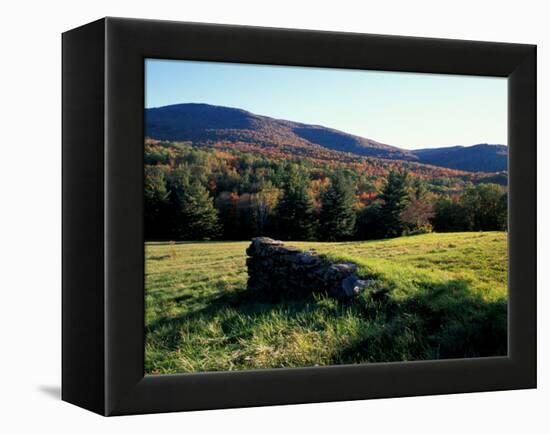 Stone Wall in the Green Mountains, Vermont, USA-Jerry & Marcy Monkman-Framed Premier Image Canvas