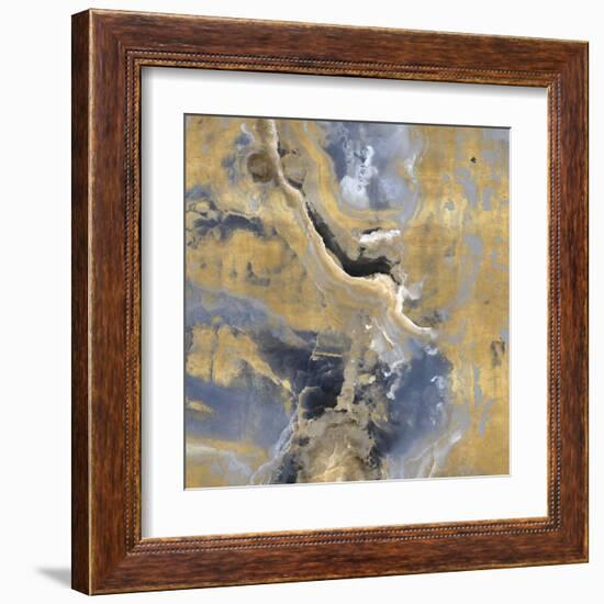 Stone with Gold and Gray I-Danielle Carson-Framed Art Print