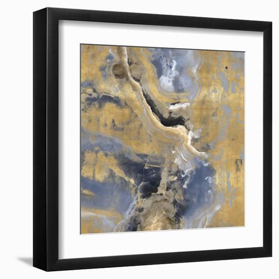 Stone with Gold and Gray I-Danielle Carson-Framed Art Print