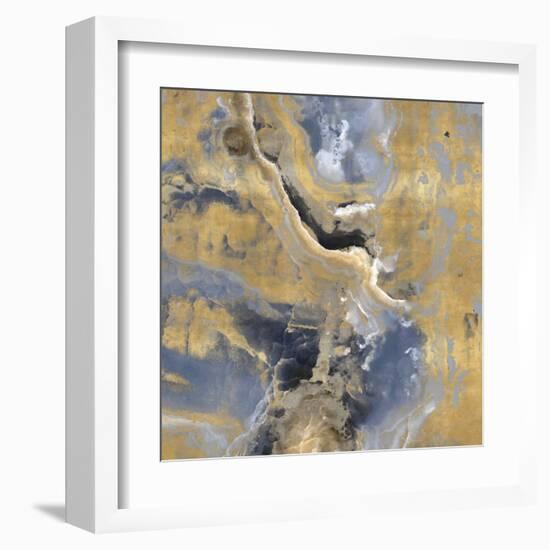 Stone with Gold and Gray I-Danielle Carson-Framed Art Print