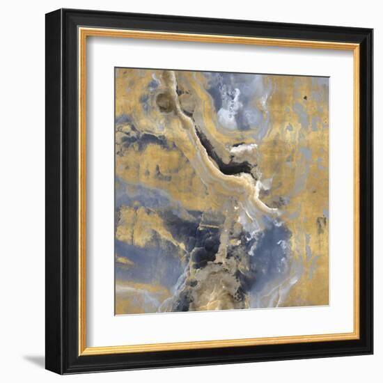 Stone with Gold and Gray I-Danielle Carson-Framed Art Print