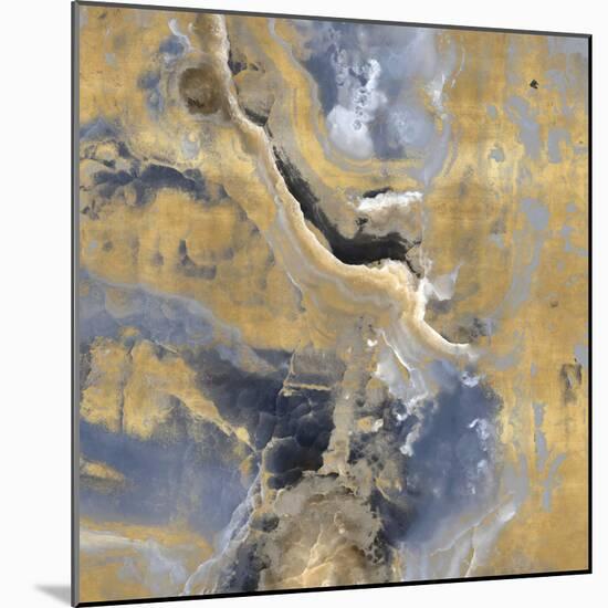 Stone with Gold and Gray I-Danielle Carson-Mounted Art Print