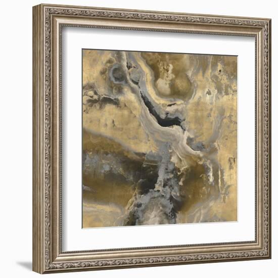 Stone With Gold and Gray II-Danielle Carson-Framed Art Print