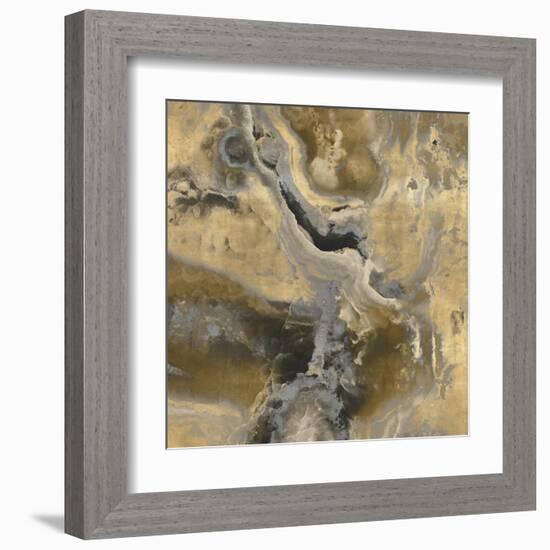 Stone With Gold and Gray II-Danielle Carson-Framed Art Print