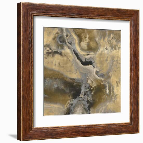 Stone With Gold and Gray II-Danielle Carson-Framed Art Print