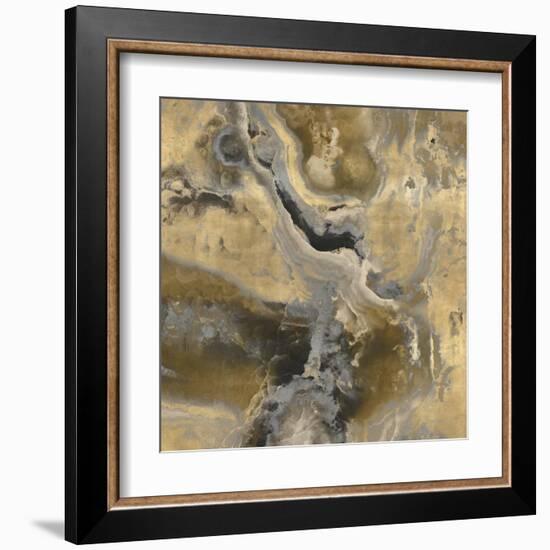 Stone With Gold and Gray II-Danielle Carson-Framed Art Print