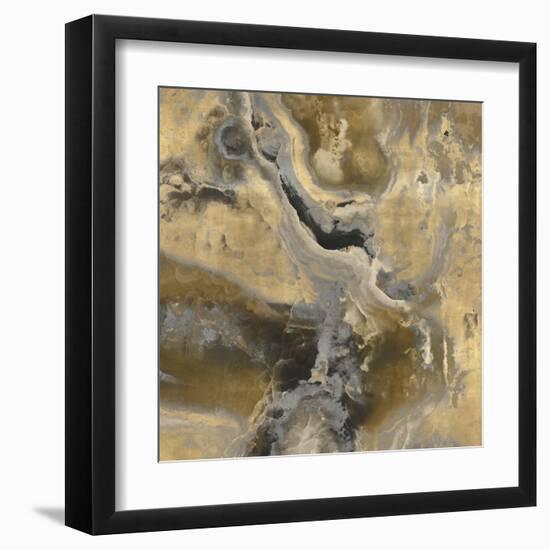 Stone With Gold and Gray II-Danielle Carson-Framed Art Print