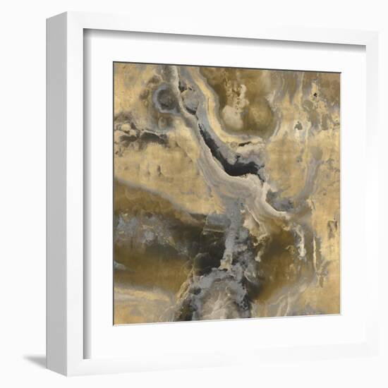 Stone With Gold and Gray II-Danielle Carson-Framed Art Print