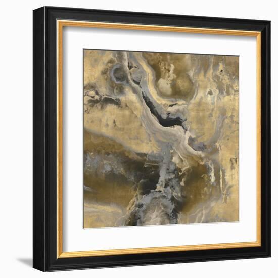 Stone With Gold and Gray II-Danielle Carson-Framed Art Print