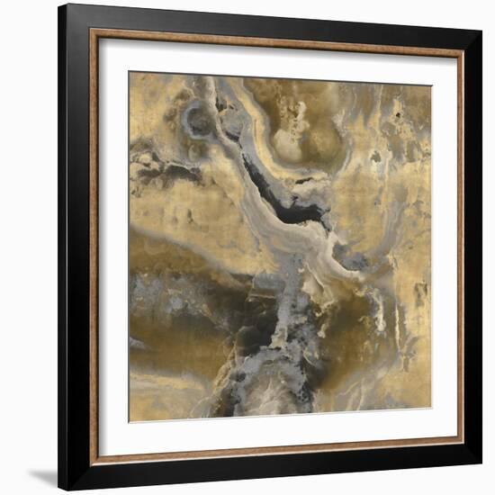 Stone With Gold and Gray II-Danielle Carson-Framed Art Print