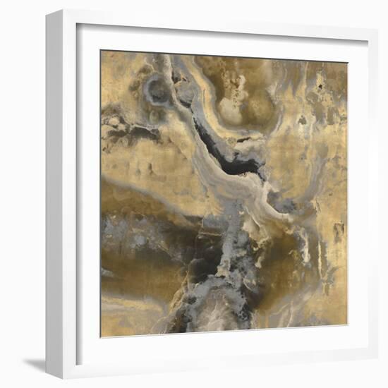 Stone With Gold and Gray II-Danielle Carson-Framed Art Print