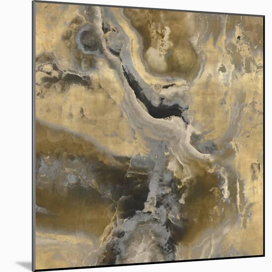 Stone With Gold and Gray II-Danielle Carson-Mounted Art Print