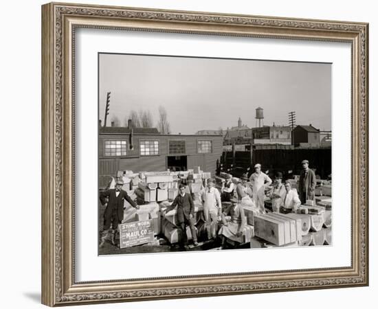 Stone Yard, Detroit, Mich.-null-Framed Photo