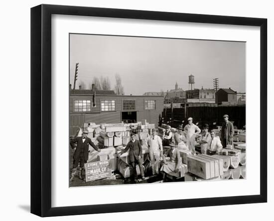 Stone Yard, Detroit, Mich.-null-Framed Photo