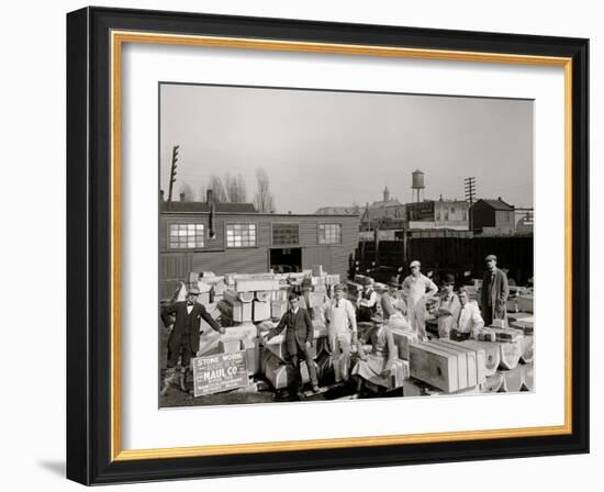 Stone Yard, Detroit, Mich.-null-Framed Photo