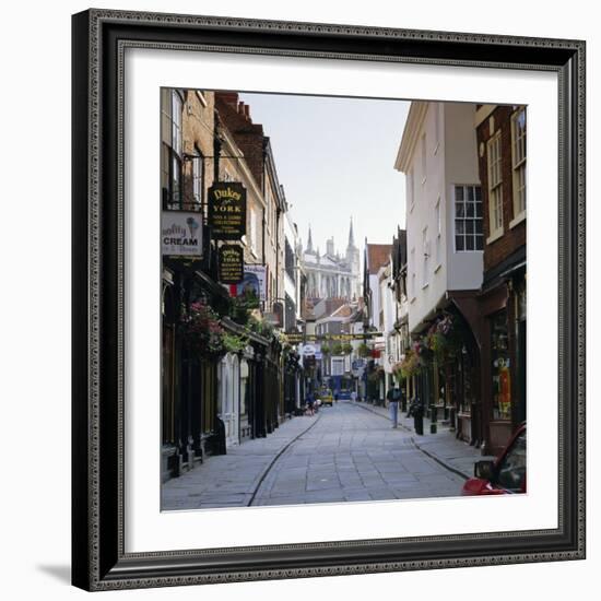 Stonegate, York, Yorkshire, England, UK, Europe-Roy Rainford-Framed Photographic Print