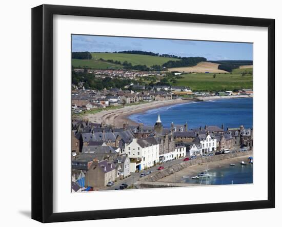 Stonehaven Bay and Quayside from Harbour View, Stonehaven, Aberdeenshire, Scotland, UK, Europe-Mark Sunderland-Framed Photographic Print