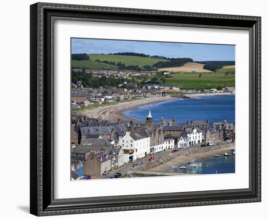 Stonehaven Bay and Quayside from Harbour View, Stonehaven, Aberdeenshire, Scotland, UK, Europe-Mark Sunderland-Framed Photographic Print