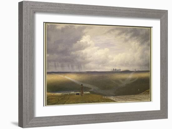 Stonehenge - a Showery Day-J. M. W. Turner-Framed Giclee Print
