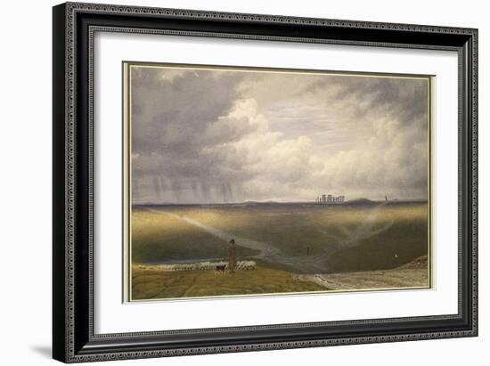 Stonehenge - a Showery Day-J. M. W. Turner-Framed Giclee Print