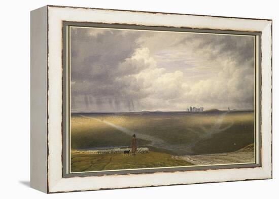 Stonehenge - a Showery Day-J. M. W. Turner-Framed Premier Image Canvas