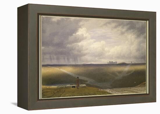 Stonehenge - a Showery Day-J. M. W. Turner-Framed Premier Image Canvas