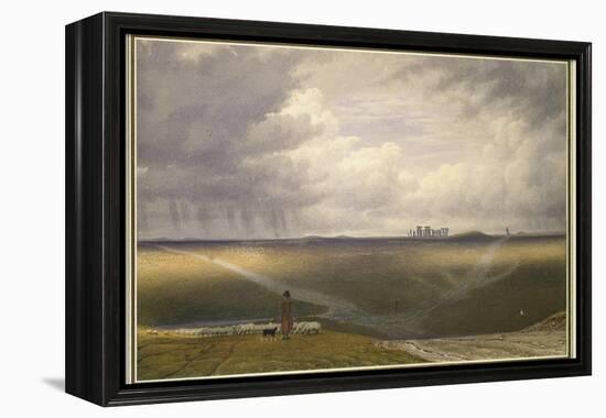 Stonehenge - a Showery Day-J. M. W. Turner-Framed Premier Image Canvas