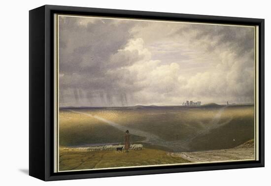 Stonehenge - a Showery Day-J. M. W. Turner-Framed Premier Image Canvas