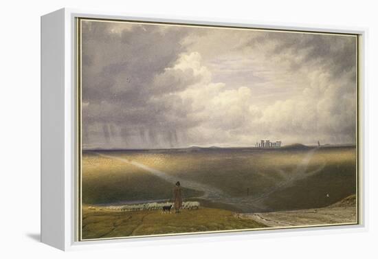 Stonehenge - a Showery Day-J. M. W. Turner-Framed Premier Image Canvas