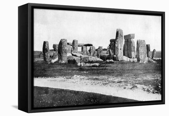 Stonehenge after Restoration, C1920-null-Framed Premier Image Canvas