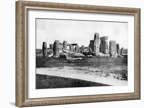 Stonehenge after Restoration, C1920-null-Framed Giclee Print