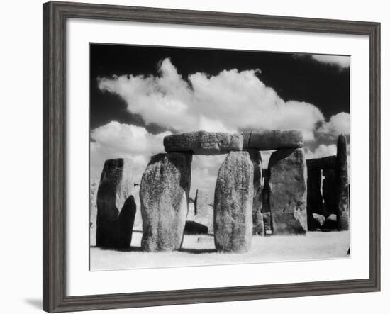 Stonehenge and Cloudy Sky-Kevin Schafer-Framed Photographic Print