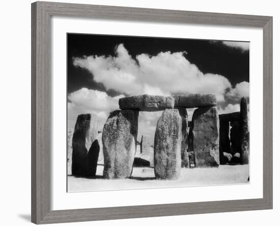 Stonehenge and Cloudy Sky-Kevin Schafer-Framed Photographic Print