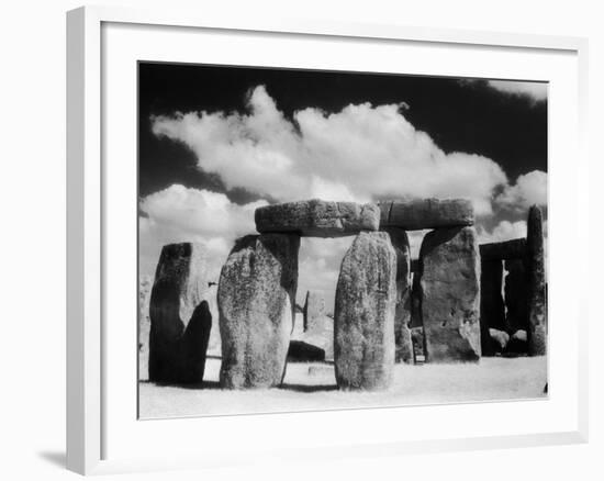 Stonehenge and Cloudy Sky-Kevin Schafer-Framed Photographic Print