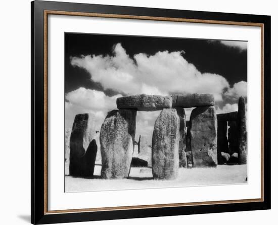 Stonehenge and Cloudy Sky-Kevin Schafer-Framed Photographic Print