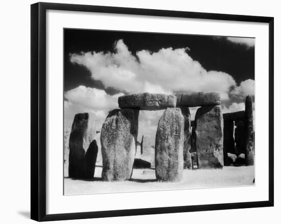 Stonehenge and Cloudy Sky-Kevin Schafer-Framed Photographic Print