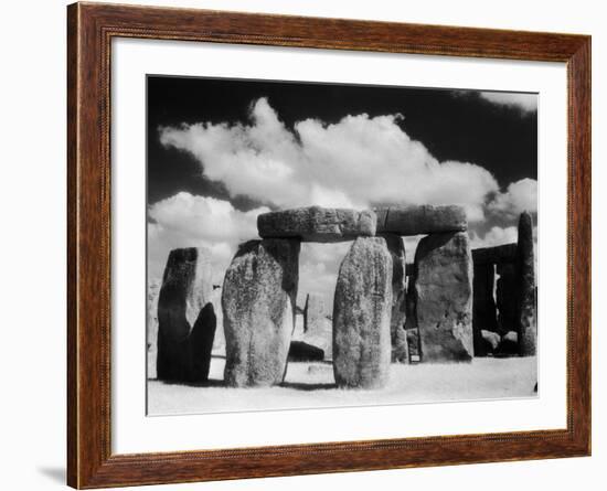 Stonehenge and Cloudy Sky-Kevin Schafer-Framed Photographic Print