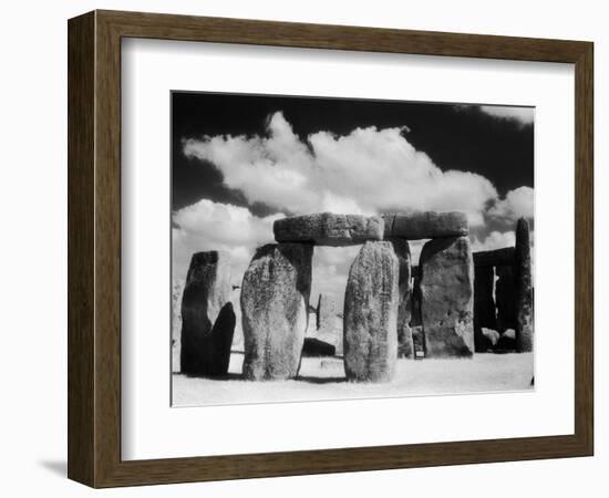 Stonehenge and Cloudy Sky-Kevin Schafer-Framed Photographic Print