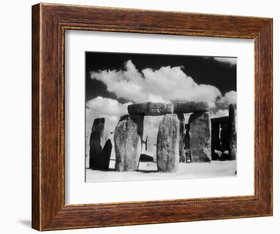 Stonehenge and Cloudy Sky-Kevin Schafer-Framed Photographic Print