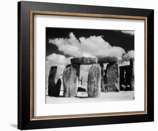 Stonehenge and Cloudy Sky-Kevin Schafer-Framed Photographic Print