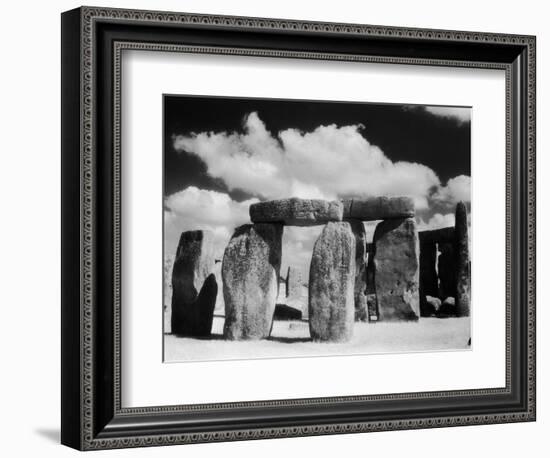 Stonehenge and Cloudy Sky-Kevin Schafer-Framed Photographic Print