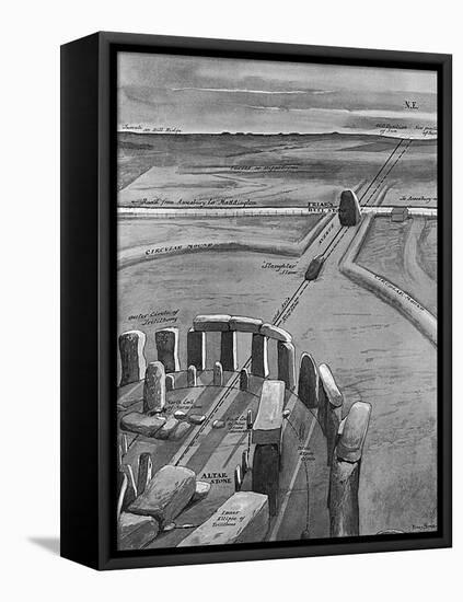 Stonehenge at Sunrise on 21 June-null-Framed Stretched Canvas