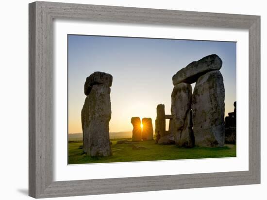 Stonehenge At Sunrise-David Nunuk-Framed Photographic Print