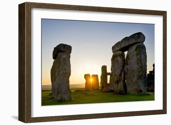 Stonehenge At Sunrise-David Nunuk-Framed Photographic Print