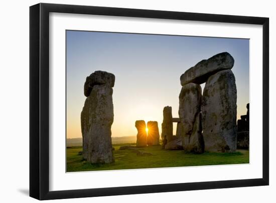 Stonehenge At Sunrise-David Nunuk-Framed Photographic Print