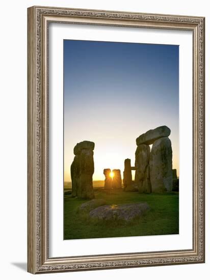 Stonehenge At Sunrise-David Nunuk-Framed Photographic Print